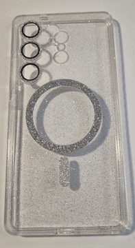 Onasi Silikonska maskica Glitter MagSafe za Samsung Galaxy S25 Ultra 5G - prozorna s bleščicama