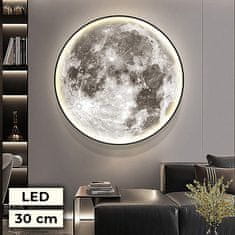 Cool Mango zidna LED svjetiljka u obliku mjeseca s mekom bijelom svjetlošću, 30 x 30 cm - Glowmoon