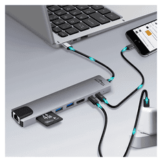 Media-Tech Adapter USB-C 8-u-1 MT5046