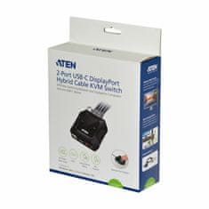 Aten KVM preklopnik 2x1 mini DP/USB TypeC s kabelima CS52DP