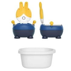 JOJOY® Dječja kahlica za navikavanje na WC, protuklizna i prijenosna, u obliku zeca | BUNNYPOTTY, žuta