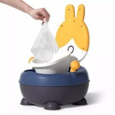 JOJOY® Dječja kahlica za navikavanje na WC, protuklizna i prijenosna, u obliku zeca | BUNNYPOTTY, žuta