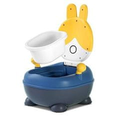 JOJOY® Dječja kahlica za navikavanje na WC, protuklizna i prijenosna, u obliku zeca | BUNNYPOTTY, žuta