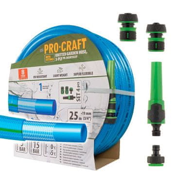 Procraft Plavo vrtno crijevo PR-3KGH1925F