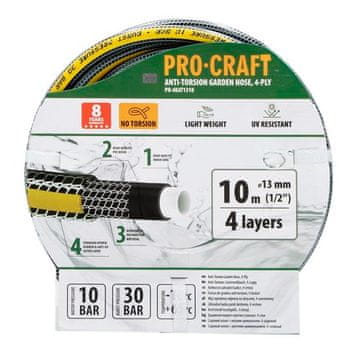 Procraft Crno-žuto vrtno crijevo PR-4KAT1310