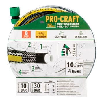 Procraft Crno-žuto vrtno crijevo PR-4KAT1310F