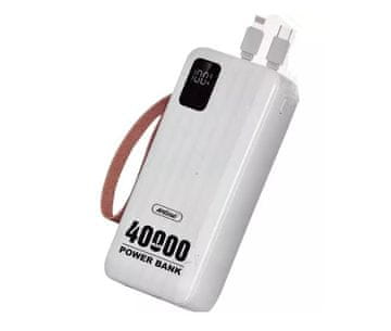 Andowl Punjiva baterija Powerbank 40.000 mAh bijela