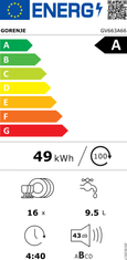 Gorenje GV663A66 ugradbena perilica posuđa