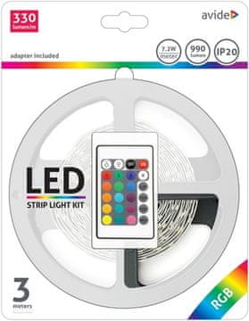 Avide LED traka (9570598) 12V,7,2W/m,RGB trafo, 3m