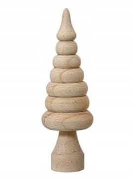 Kaemingk Drvena figurica u obliku božićnog drvca 15 cm Minimalistički Božić