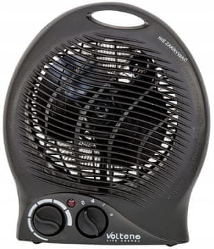 Volteno Ventilatorska grijalica s termostatom, stojna, crna, 2000 W, ventilatorska grijalica
