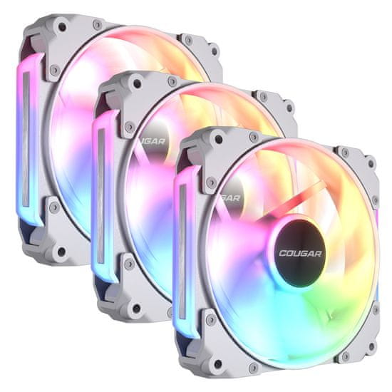 Cougar Kućišni ventilator Apolar 120 ARGB Elite, univerzalni, modularni, bijeli, 3 kom