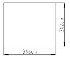 Rojaplast Aluminijski nadstrešnica ALLEN A - 366x302x230 cm