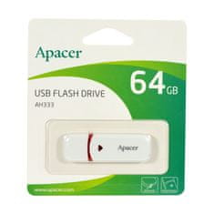 Apacer USB ključ 64GB AH333 bijeli