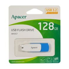 Apacer USB 3.2 Gen1 ključ 128GB AH357 bijelo/plavi