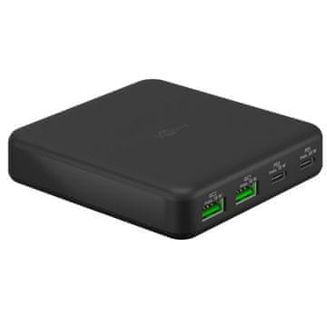 Goobay 2x USB-C + 2x USB-A GaN 5V 65W crni punjač