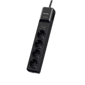 CyberPower SurgeProtector P0420SUD0-DE 4xSchuko 200V 1,8 m produžni kabel s zaštitom od prenaponskih udara