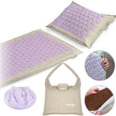 Neo-Sport NS902 prostirka za akupresuru s bodljama - sivo-lavandasta