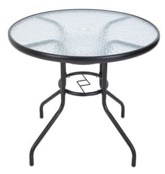 Rojaplast stol ZWMT Ø 80 cm metalni sa staklenom pločom