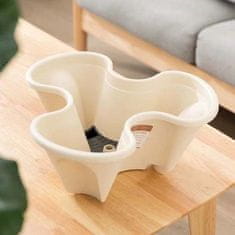 HOME & MARKER® Zložljive tegle za cvijeće, 3 kom + podstavak, bele | PLANTUP