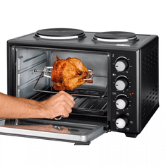 First Austria Prva 45L električna konvekcijska pećnica, 2xkuhal ploča, 3200W