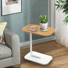 HOME & MARKER® Prijenosni stolić za kavu, kompaktni pomoćni stol za dnevni boravak, balkon ili terasu | DESKICA, bijela