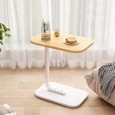 HOME & MARKER® Prijenosni stolić za kavu, kompaktni pomoćni stol za dnevni boravak, balkon ili terasu | DESKICA, bijela