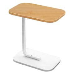 HOME & MARKER® Prijenosni stolić za kavu, kompaktni pomoćni stol za dnevni boravak, balkon ili terasu | DESKICA, bijela