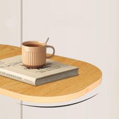 HOME & MARKER® Prijenosni stolić za kavu, kompaktni pomoćni stol za dnevni boravak, balkon ili terasu | DESKICA, bijela