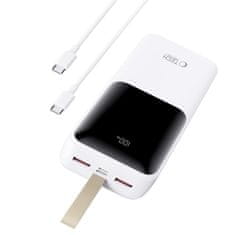 Tech-protect PB03 Power Bank 30000mAh 2x USB / USB-C / Micro USB 22.5W, bijela
