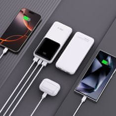 Tech-protect PB01 Power Bank 10000mAh 2x USB / USB-C 22.5W, bijela
