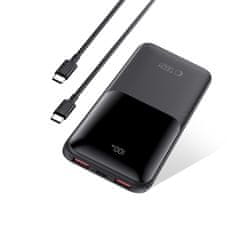 Tech-protect PB01 Power Bank 10000mAh 2x USB / USB-C 22.5W, crno