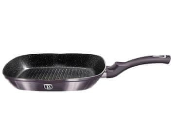 Berlingerhaus Tava za roštilj s mramornom površinom 28 cm Carbon PRO Line