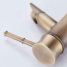 Tavalax Retro bambus miješalica za umivaonik s efektom vodopada – brončana završna obrada