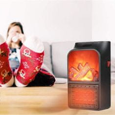 HOME & MARKER® Prijenosni električni kamin grijač, s efektom plamena, kompaktni mini grijač, za dom i ured | LUXIFLAME