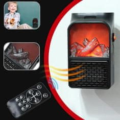 HOME & MARKER® Prijenosni električni kamin grijač, s efektom plamena, kompaktni mini grijač, za dom i ured | LUXIFLAME