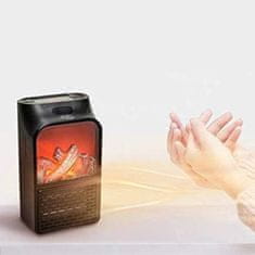 HOME & MARKER® Prijenosni električni kamin grijač, s efektom plamena, kompaktni mini grijač, za dom i ured | LUXIFLAME