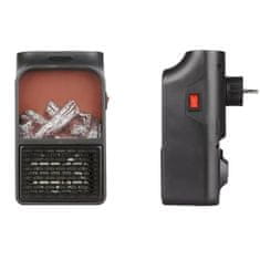 HOME & MARKER® Prijenosni električni kamin grijač, s efektom plamena, kompaktni mini grijač, za dom i ured | LUXIFLAME
