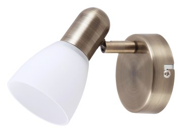 Zidna lampa sa staklenim sjenilom E14 brončana Soma 6306 Rabalux