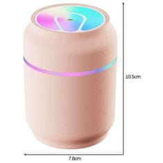 HOME & MARKER® Ovlaživač zraka 300 ml, LED ambijentalna svjetla, tihi rad i USB napajanje | FRESHMIST, roza