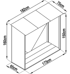 Rojaplast WC-A drvarnica 182x75 cm