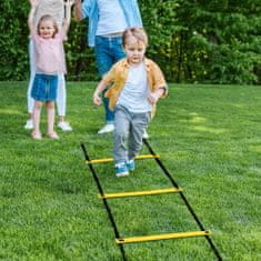 Netscroll Trening ljestve za brzinu i agilnost, komplet 6 prečki, podesive, s čeličnim klinovima i torbom, ljestve za nogomet, košarku, tenis i fitness, SpeedStraps