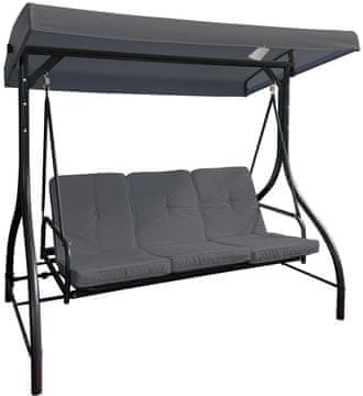 Rojaplast vrtna metalna ljuljačka Paris YN8068S, siva