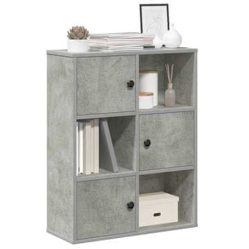 Vidaxl Polica Betonsko siva 60x24x76,5 cm Materijal na bazi drveta
