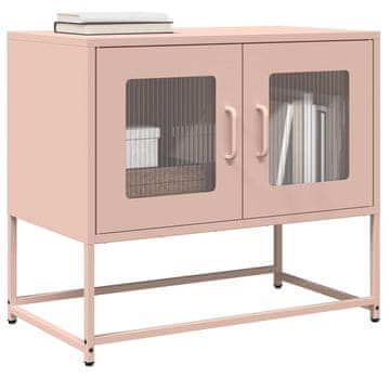 Vidaxl TV stalak roze boje 68x39x60,5 cm hladno valjani čelik