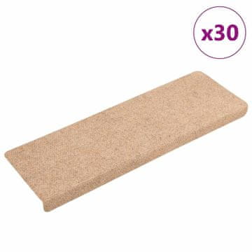 Vidaxl Samoljepljive prostirke za stepenice 30 kom. smeđe 65x21x4 cm
