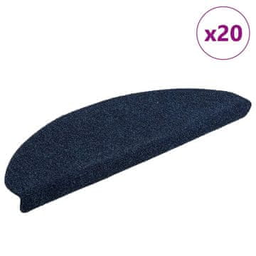Vidaxl Samoljepljive prostirke za stepenice 20 kom. tamnoplave 65x21x4 cm