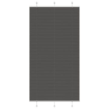 Vidaxl Plisirana zavjesa Crna 110x200 cm Širina tkanine 109,4 cm