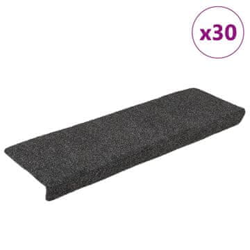 Vidaxl Samoljepljive prostirke za stepenice 30 kom. antracit 65x21x4 cm