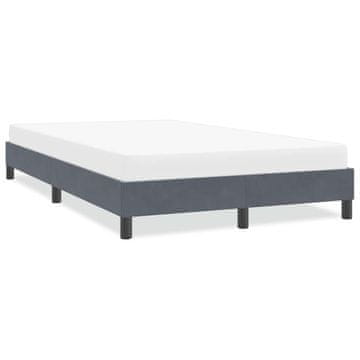Vidaxl Okvir kreveta bez madraca tamno sivi 120x210 cm baršun